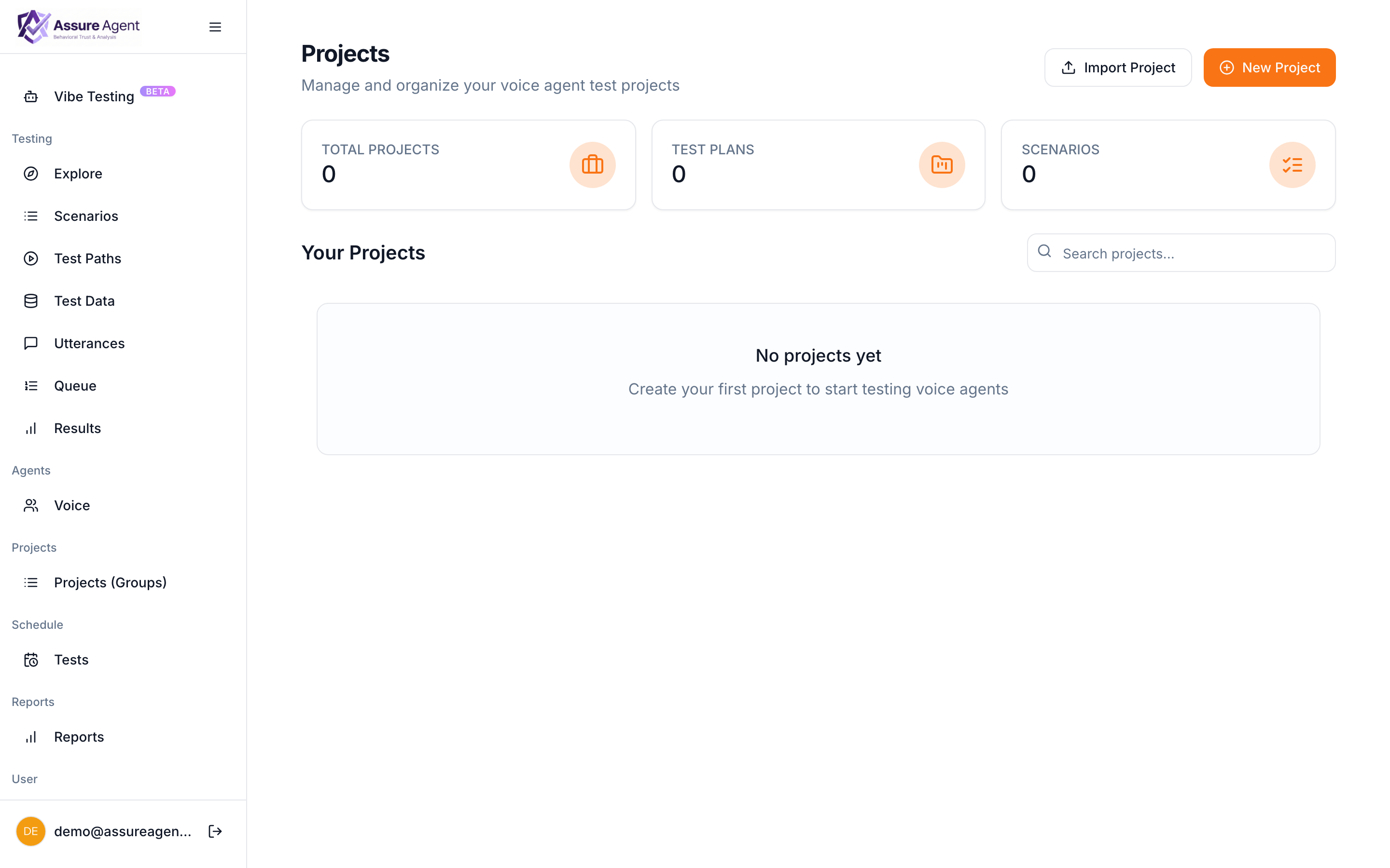 AssureAgent dashboard